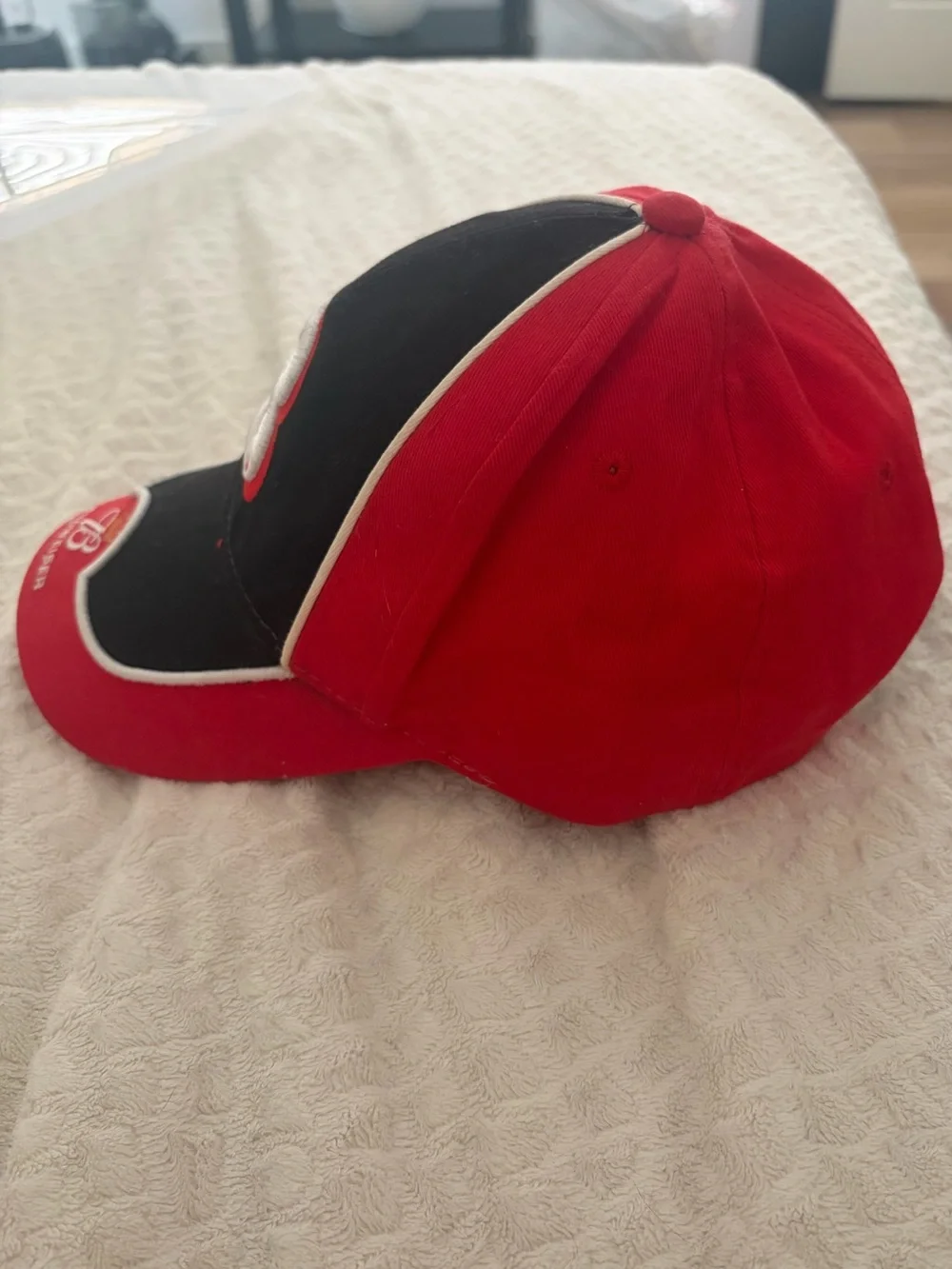 Red and Black signed NASCAR Hat